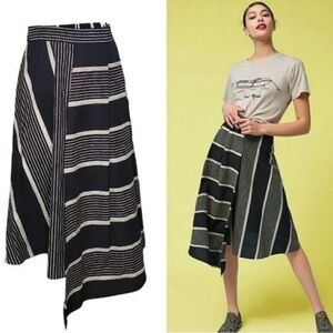 Anthropologie Eva Franco Aline Asymmetrical Hem Skirt Size 6
